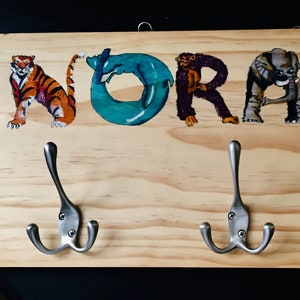Unique Children&#39;s Animal Plaque Art, Personalized Children&#39;s Gift