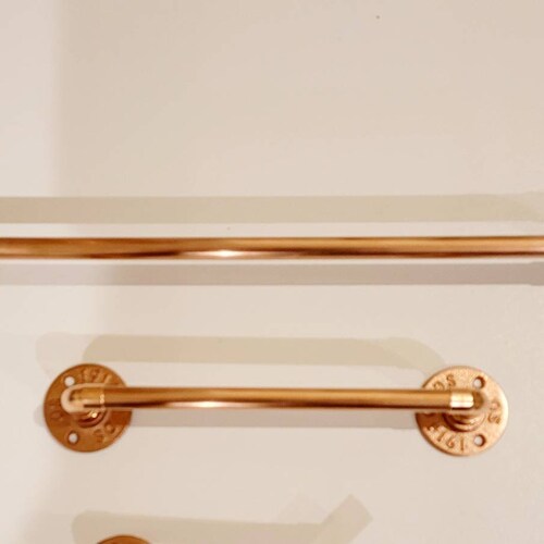 Industrial shops Copper Towel Bars and Toilet Paper Holder, 3 pieces