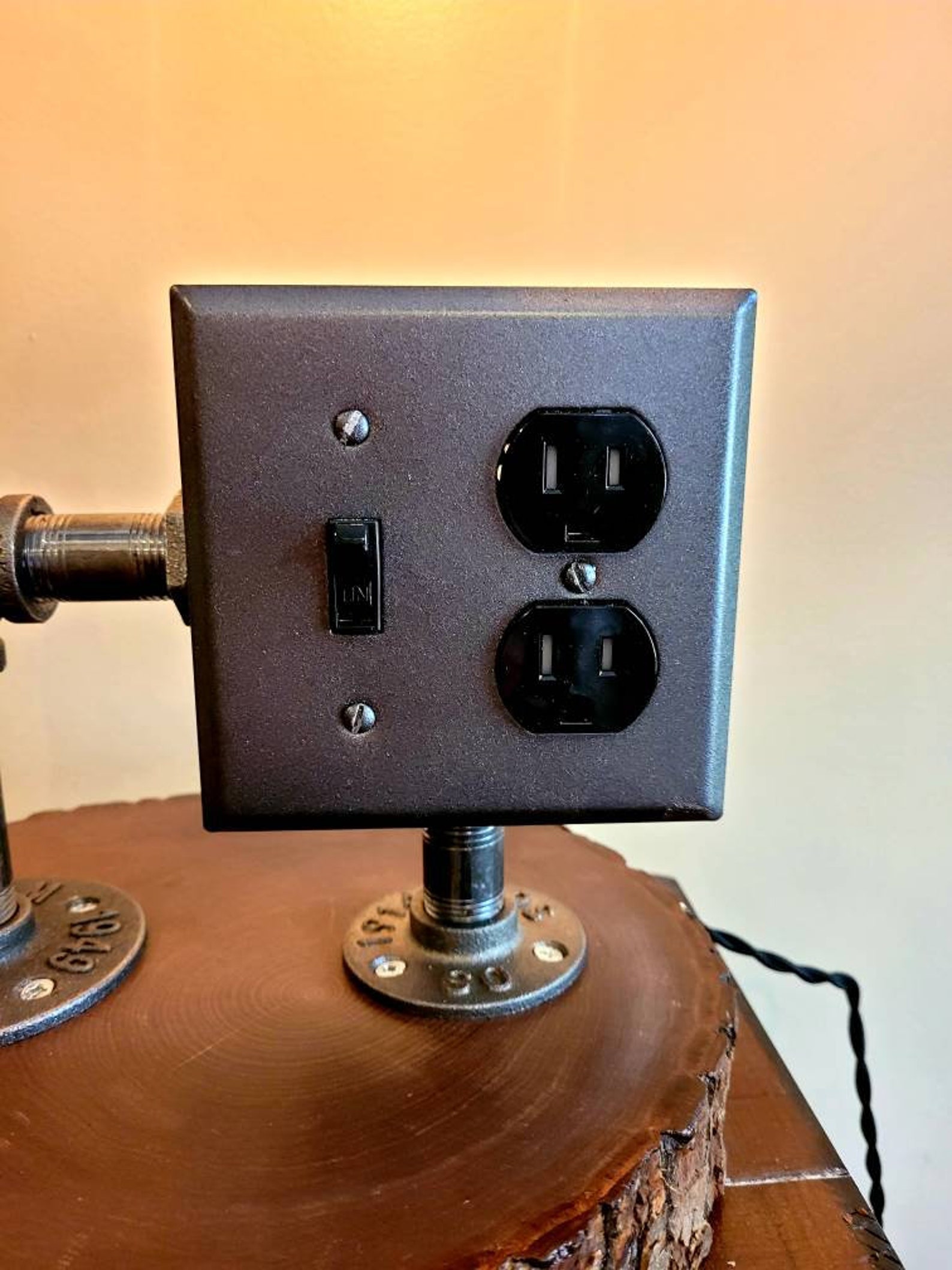 Industrial Lamp and Charging Station Etsy