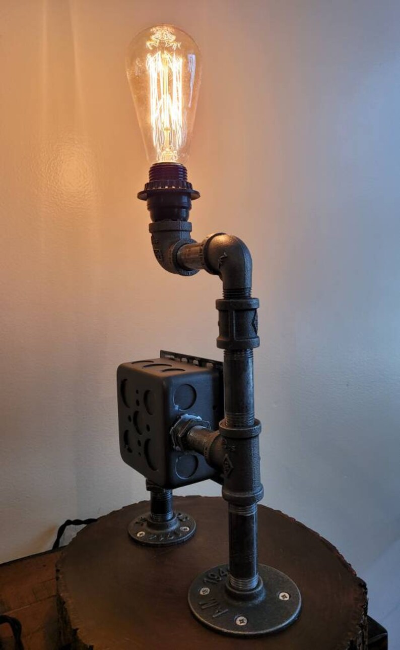 Industrial Lamp and Charging Station Etsy