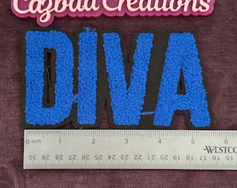 Diva chenille patch with various colors