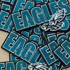 Eagles wording embroidery patch