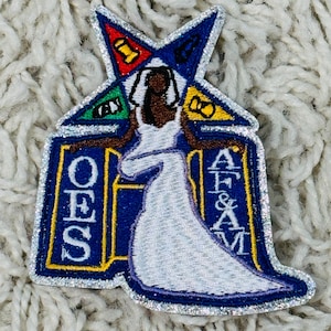 OES:Daughter of Isis embroidery patch, Fatal, A F and A M