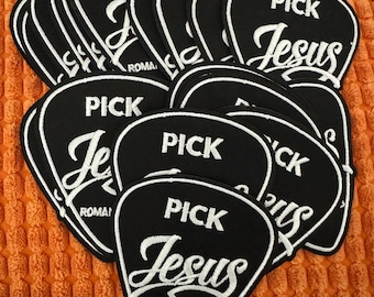 Pick Jesus,Romains 10:13, Embroidered scripture, Inspirational quote, Faith-based patch