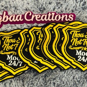 No me provoques. Estado de ánimo: 24/7. Parche bordado.