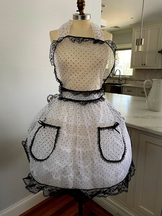 Romantic Sexy Apron, Retro See Through Apron Perfect for Romantic