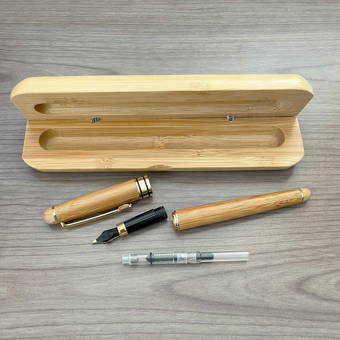 Stylo Plume Duke 801 Motif Bambou En Céramique Avec Plume En Or 14k - Occasion
