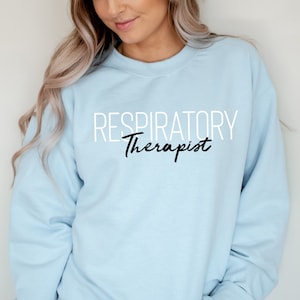 Sweat-shirt pour thérapeute respiratoire | Pull d&#39;inhalothérapie | d&#39;infirmière respiratoire | T-shirt RRT & RT | Semaine des soins respiratoires
