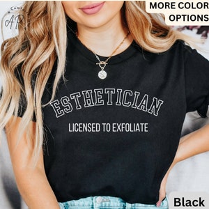 T-shirt d&#39;esthéticienne : produits de soins de la peau agréés, t-shirt d&#39;esthéticienne