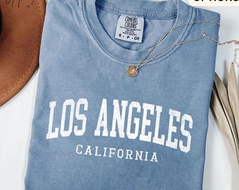 Camiseta Los Angeles Comfort Colors®, camiseta Los Ángeles California, camiseta Golden State, regalo para viajar a Los Ángeles