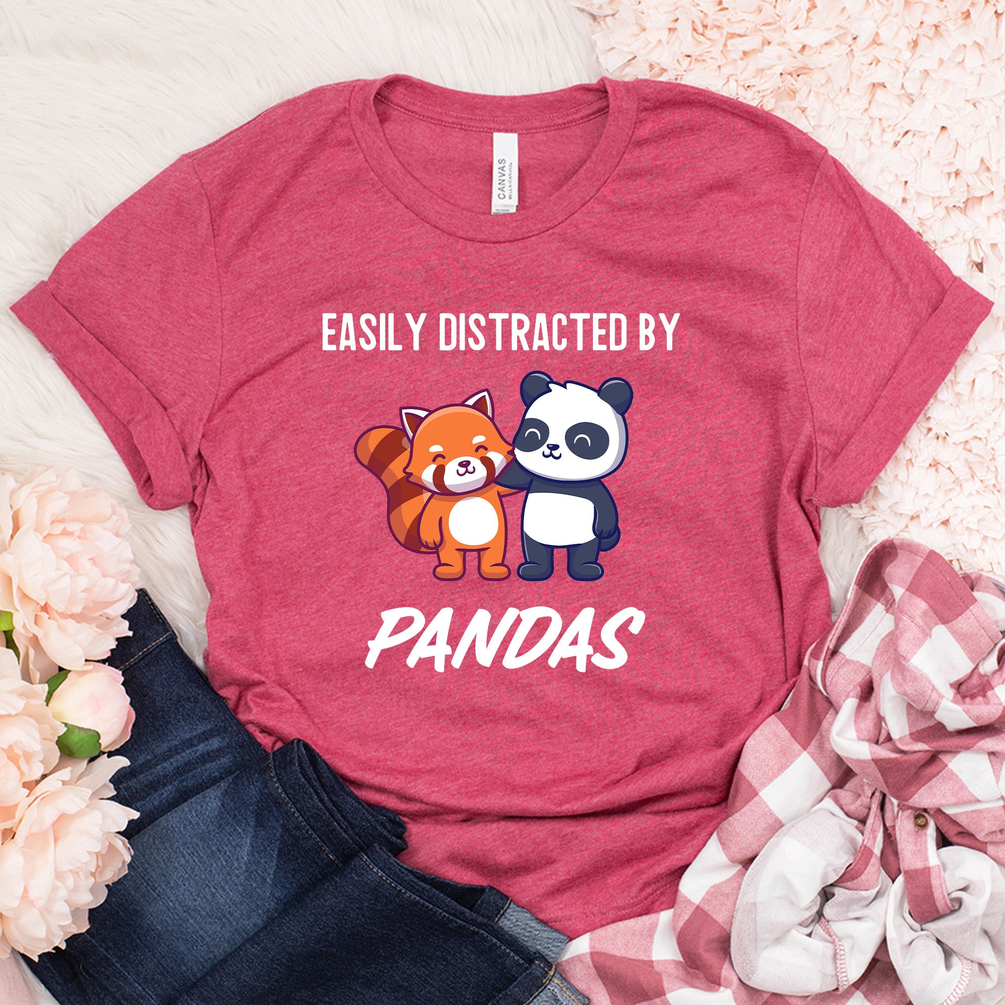 Easily Distracted By Pandas T-Shirt I Really Like Pandas Ok | Etsy