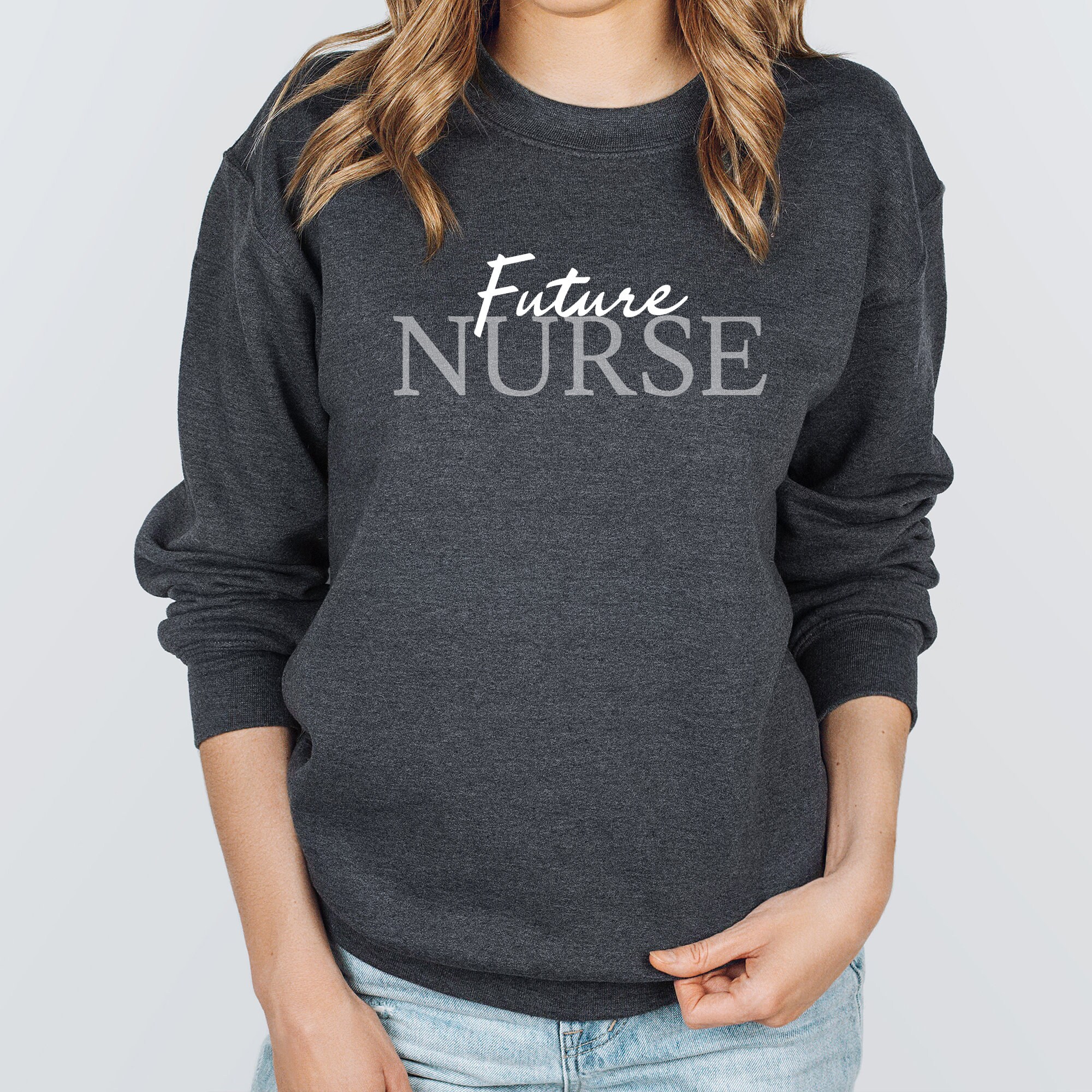 Future Nurse Sweatshirt Nursing School Graduation Sweater Etsy