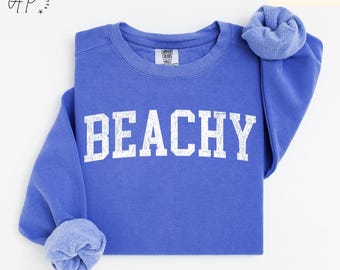 Sudadera Beachy Vacation Life Comfort Colors®, suéter Beach Life, terapia de playa, regalo para las vacaciones de verano
