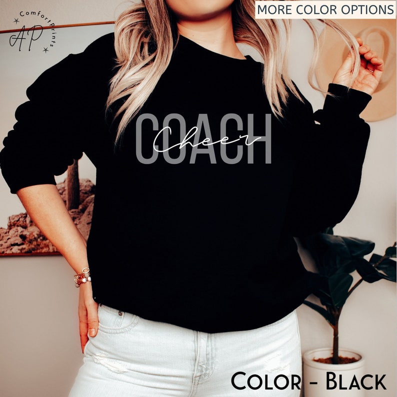 Cheer Coach Sweatshirt, Cheerleading Sweater, Game Day Shirt, Cheer Coach Gift T-Shirt, Cheer Squad Sweatshirt, Cheerleading Mom Shirt image 1