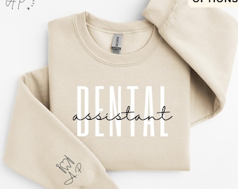 Dental Assistant Sweatshirt, Personalized Dental Assistant Sweater, Dental Hygiene Graduation Hoodie, RDH Dental Gift