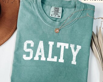 Salty Comfort Colors® Shirt, Trendy Beach T-Shirt, Summer Vacation Tee, Trendy Beach