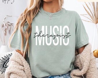 Music Therapist Comfort Colors T-Shirt, Musician Long-Sleeve Shirt, Music Teacher LongSleeve Tee