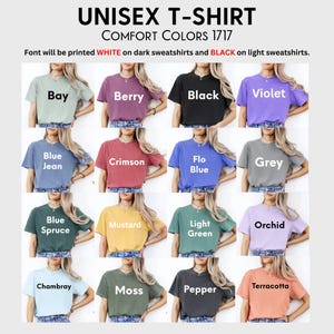 Camiseta con texto personalizado Comfort Colors®, camiseta personalizada, camiseta personalizada, camiseta con tu texto, camiseta personalizada, camisetas para mujer imagen 13
