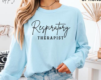 Respiratory Therapist Comfort Colors® Long Sleeve Shirt, Lung Therapy Long-Sleeve Tee