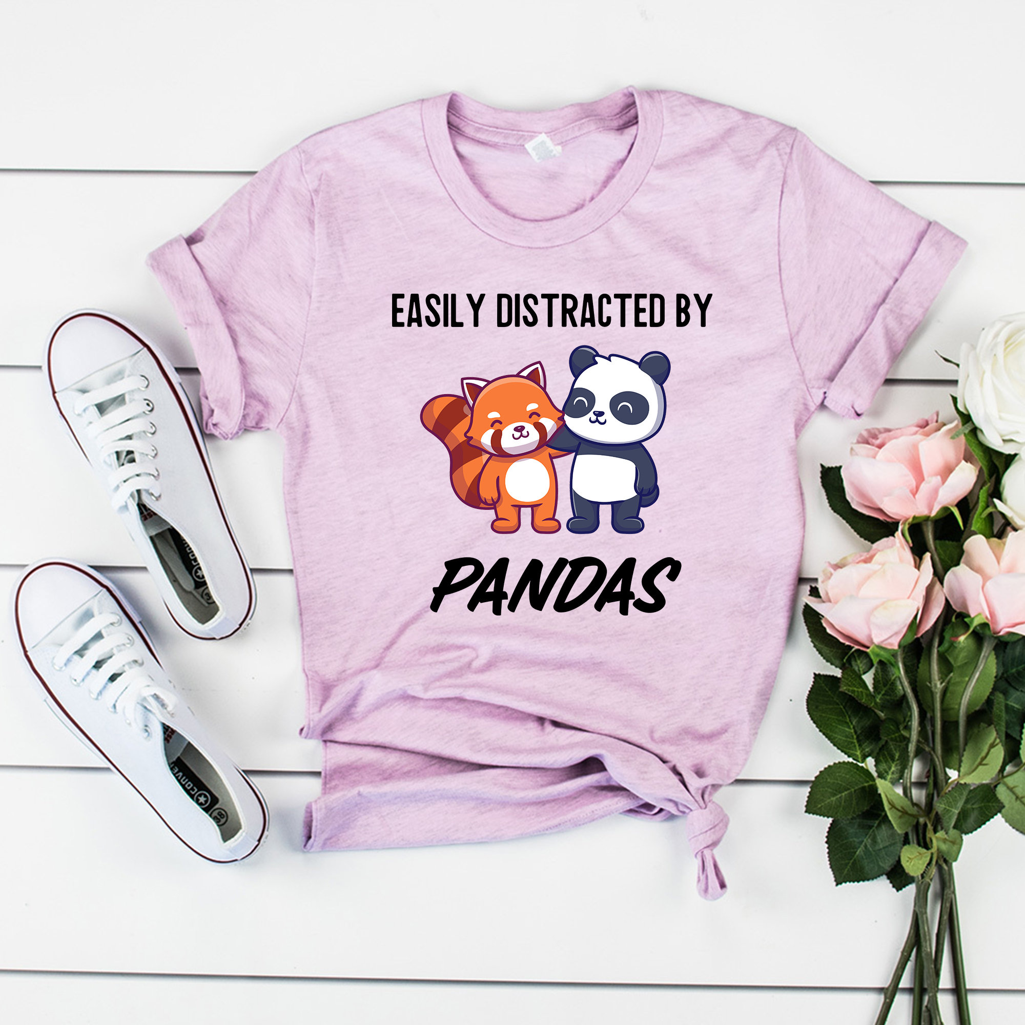 Easily Distracted By Pandas TShirt I Really Like Pandas Ok Etsy