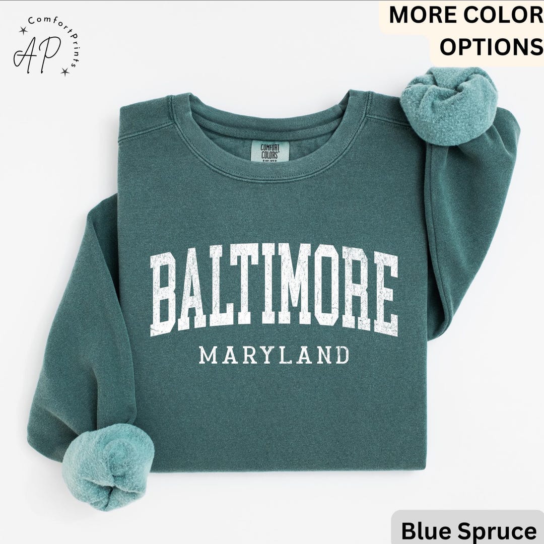 Baltimore Comfort Colors® Sweatshirt, Baltimore Maryland Souvenir ...