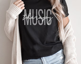 Music Therapy Shirt, Music Therapist T-Shirt, Music Session Gift, Music Teacher Sweatshirt, Musician Sweater