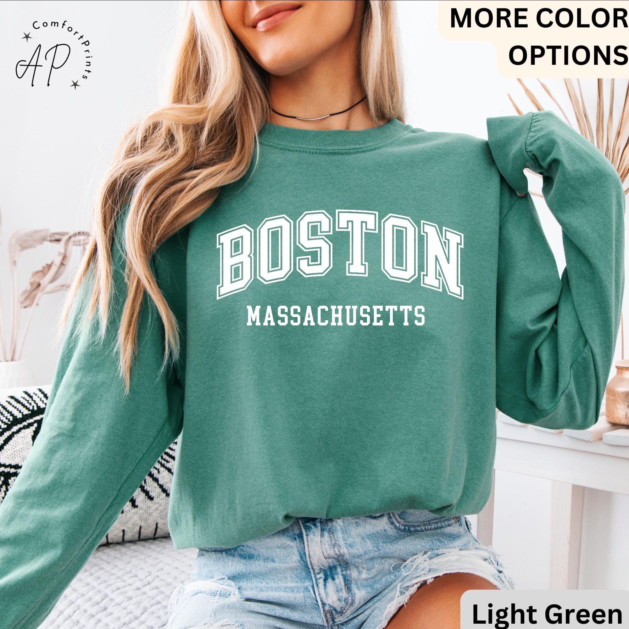 Chemise à manches longues Boston Massachusetts Comfort Colors®, T-shirt à manches longues Boston MA, Chemise à manches longues Massachusetts, Bostonian