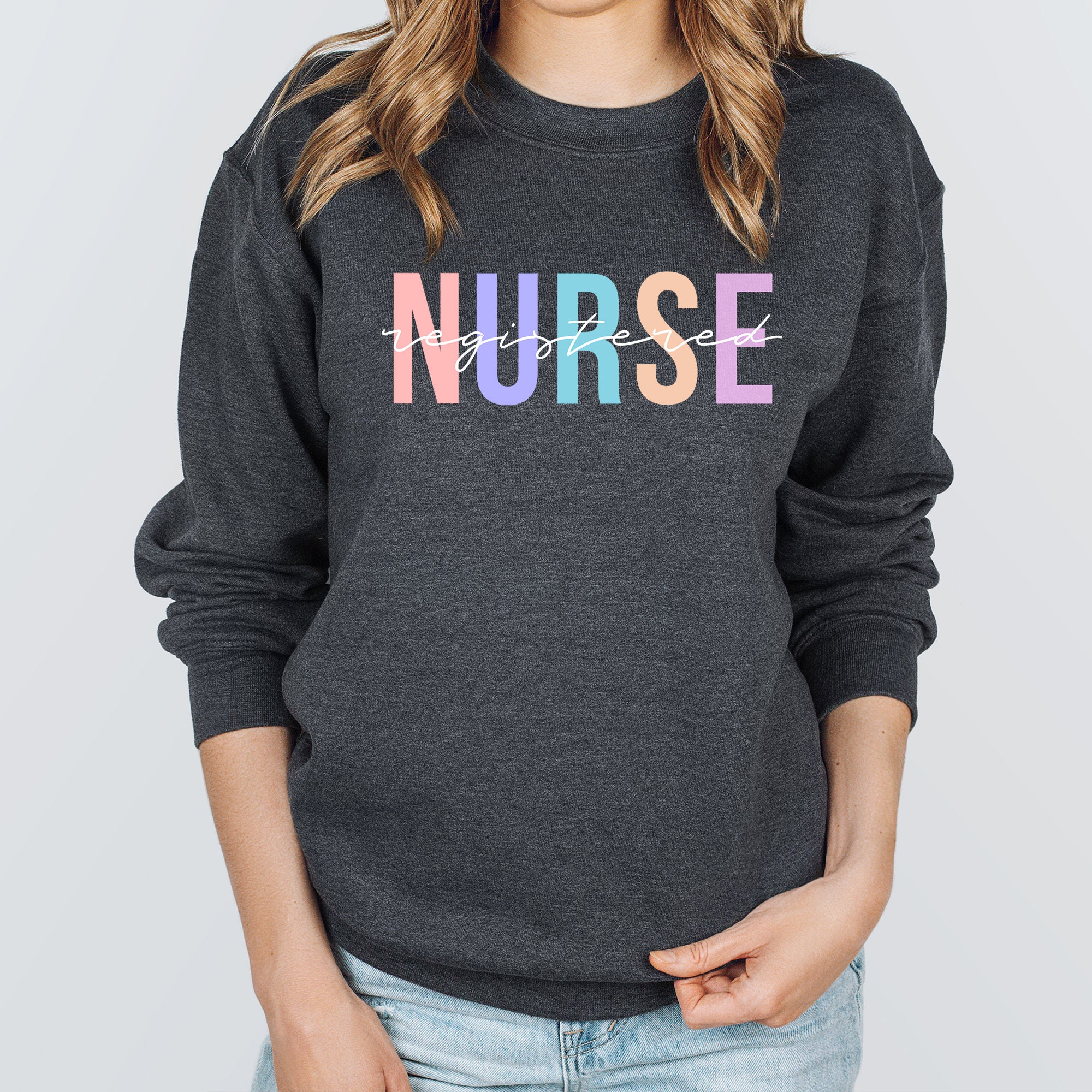 Registered Nurse Sweatshirt CNA Nurse Sweater Nursing Etsy UK