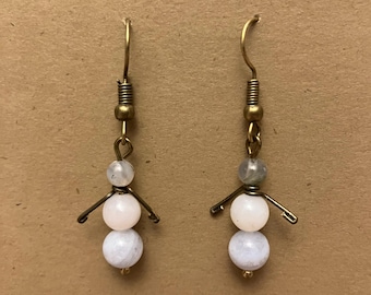 Tiny Snowman Earrings