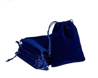 Velvet Gift Bags Drawstring Jewelry Pouches (10 pack) Royal Blue