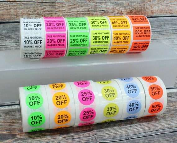 500 Piece Price Stickers Sale Tags Stickers Price Tags Adhesive Price  Labels Stickers Sale Signs for Retail Store Market (Green)