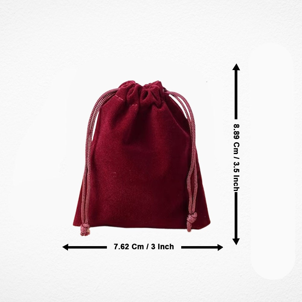 Classy Single-pack Red Velvet Drawstring Pouch A Tiny Handbag for Chic ...