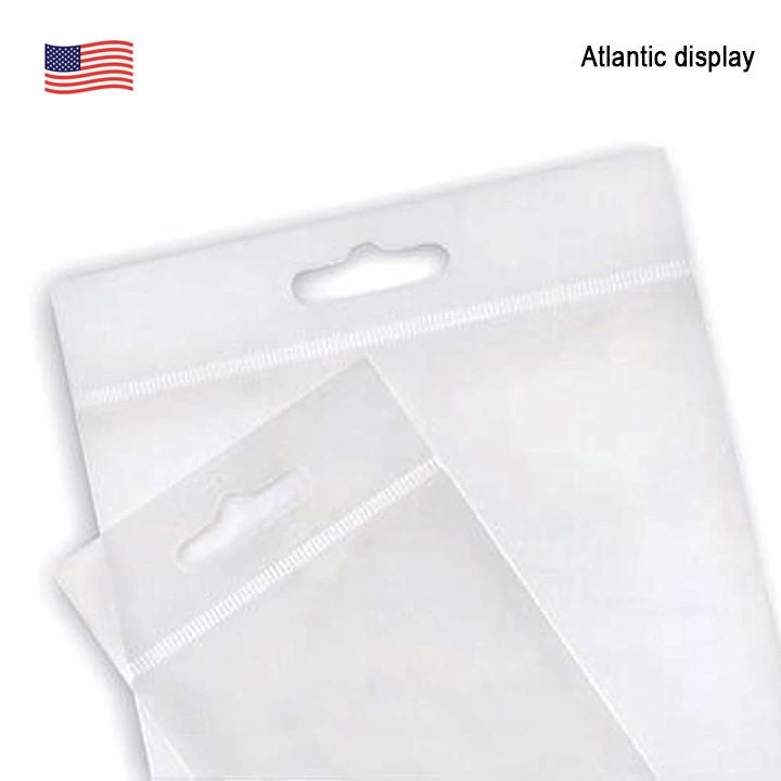 3x6 Hanging Clear Resealable Cellophane Bags With Header – Pack Of 100, BOPP Material