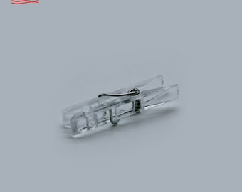 20 Pieces Clear Plastic Utility Paper Clip, Photo Paper Peg Pin, Clothes Line Clips, Craft Clips (Silver Glittered).