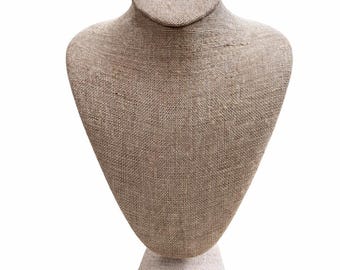 Modern Necklace Display Mannequin Showcase Jewelry Bust 14.5" Tall