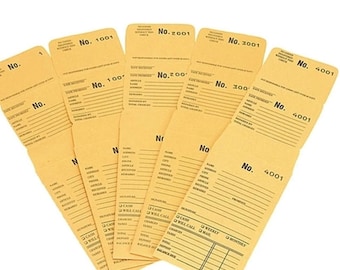 100 Jewelry Repair Envelopes Numbered in Consecutive Order (Random Series)