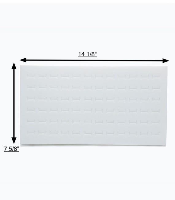 Rings Display Jewelry Tray – 72 Slots Foam Ring Organizer – White & Black 2 Designs for Jewelry Storage and Showcase