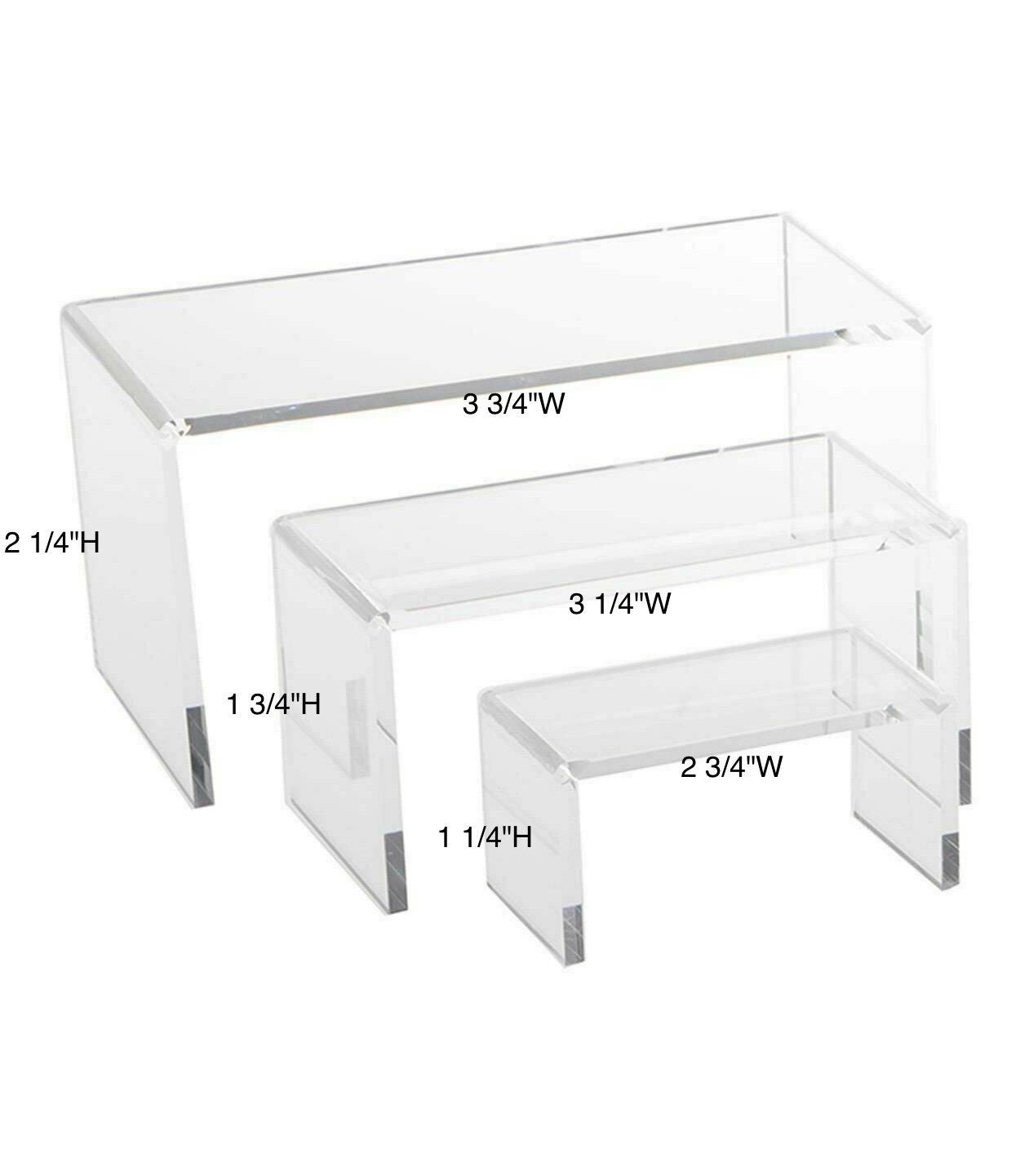 Fixture Table Riser Clear Acrylic Riser Jewelry Showcase Fixture Counter Top Display Riser ...