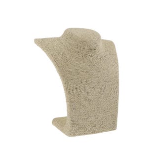 Necklace Display Stand with Twine – Jewelry Holder in 3 Sizes, Beige