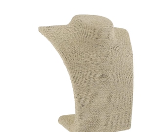 Necklace Display Stand with Twine – Jewelry Holder in 3 Sizes, Beige