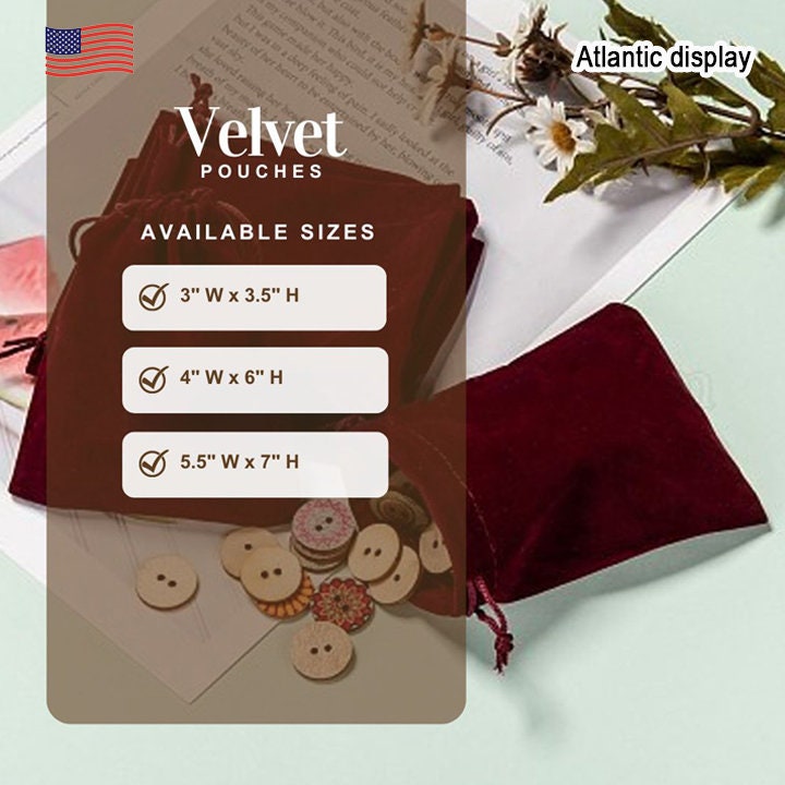 Classy Single-pack Red Velvet Drawstring Pouch A Tiny Handbag for Chic ...