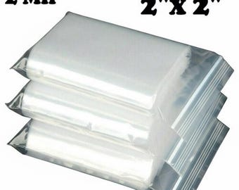 2" x 2" Clear Resealable Poly Bags – 2 Mil Thick, Pack of 300 Pieces