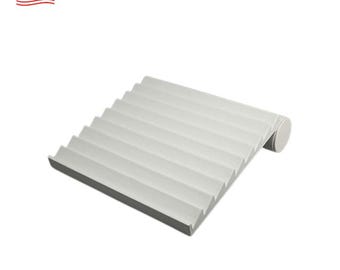 8 Slot Jewelry Bracelet Ramp Black velvet/white Leatherette