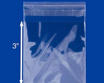 3x3 Clear Cellophane Bags Self Adhesive Resealable OPP Poly Packaging Bags for Jewelry Cookies Candy 100 Pack