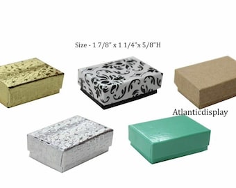 100 Pieces Jewelry Gift Box Milti Color Cotton Filled Jewelry Boxes Jewelry GIFT Boxes Case of 100