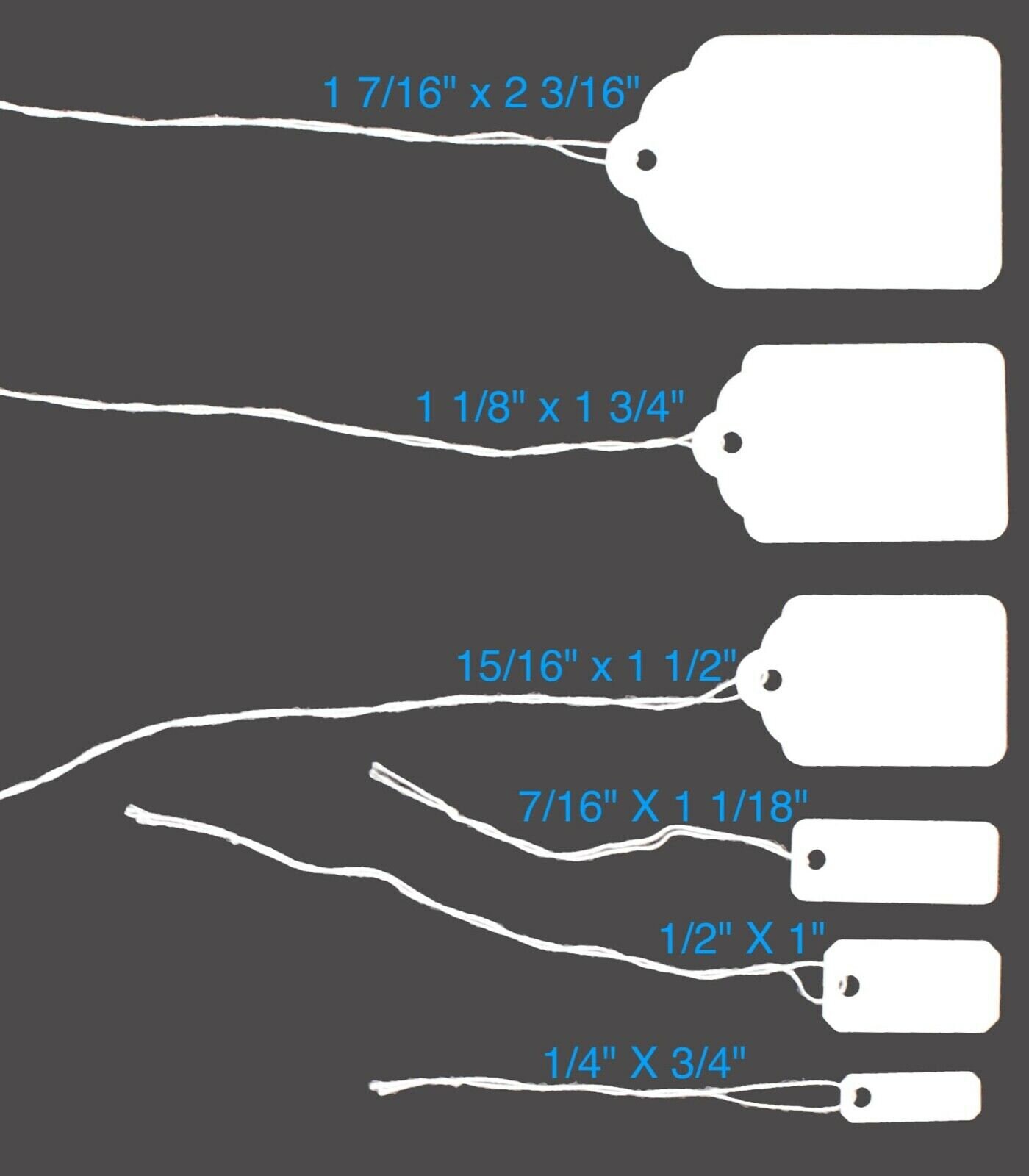 100 Pcs White Paper Price Tags Jewelry Price Tags With String Etsy