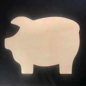 Pig Cutout - Plywood - DIY - Unfinished wood - craft supply