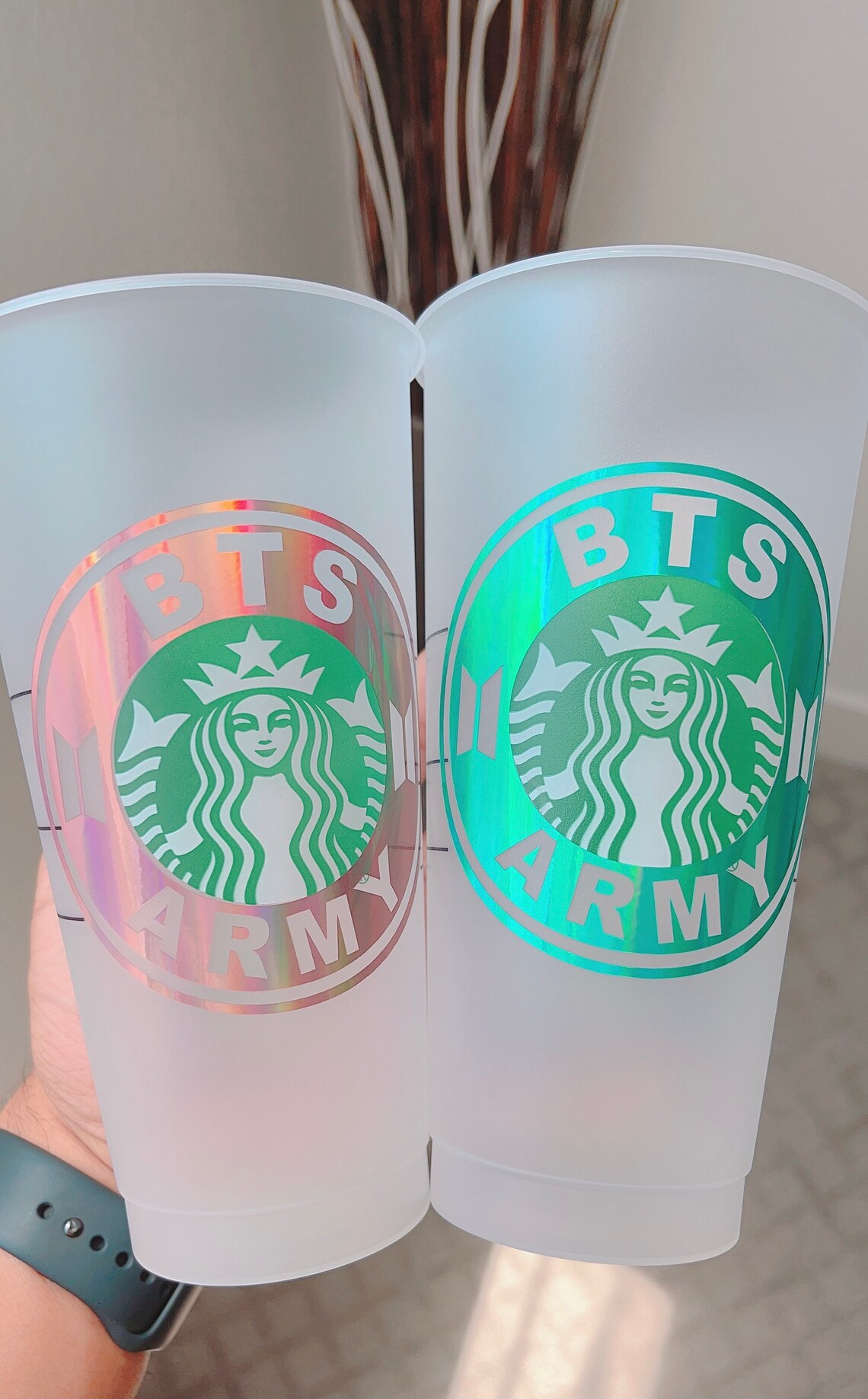 BTS Army Starbucks Tumbler Cup Personalized Tumbler Cup Etsy