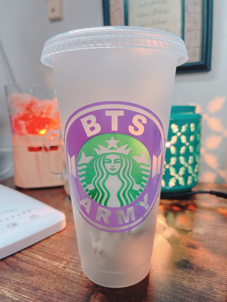 BTS Army Custom Starbucks Tumbler Cup BTS Reusable Cold Cup Etsy