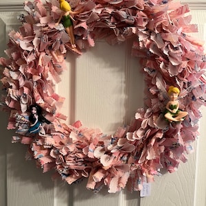 Princess Gathering is a Handmade Rag Wreath 14” round